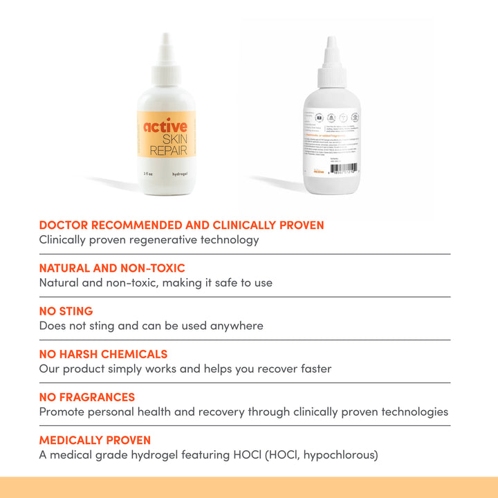 Active Skin Repair Hydrogel Product Standards