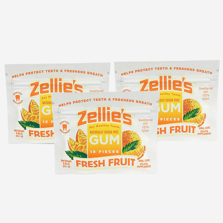 Zellie's Xylitol Gum Fresh Fruit