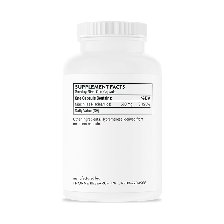 Thorne Niacinamide Supplement Facts and Ingredients