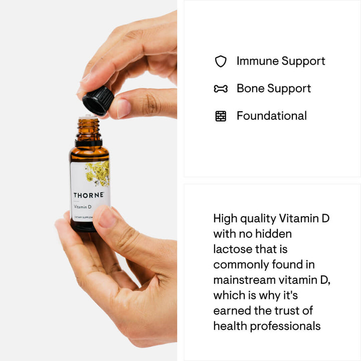 Thorne Vitamin D Liquid - Hight quality Vitamin D with no hidden lactose