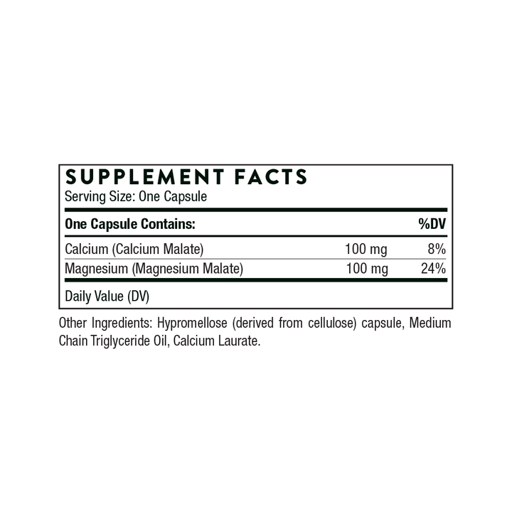 Thorne Calcium-Magnesium Malate Supplement Facts
