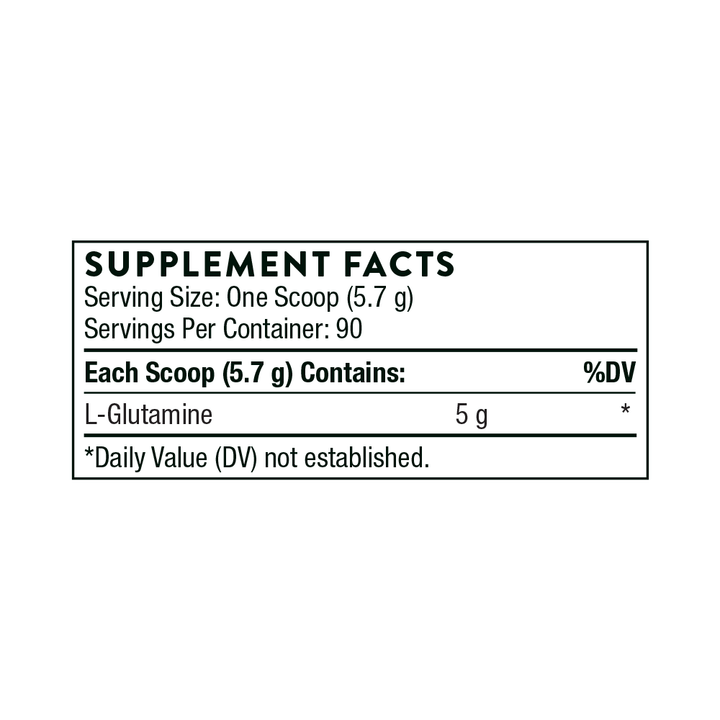 Thorne L-Glutamine Powder Supplement Facts