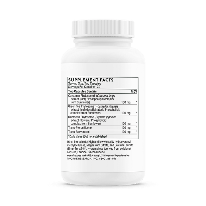 Thorne PolyResveratrol-SR Back of Bottle