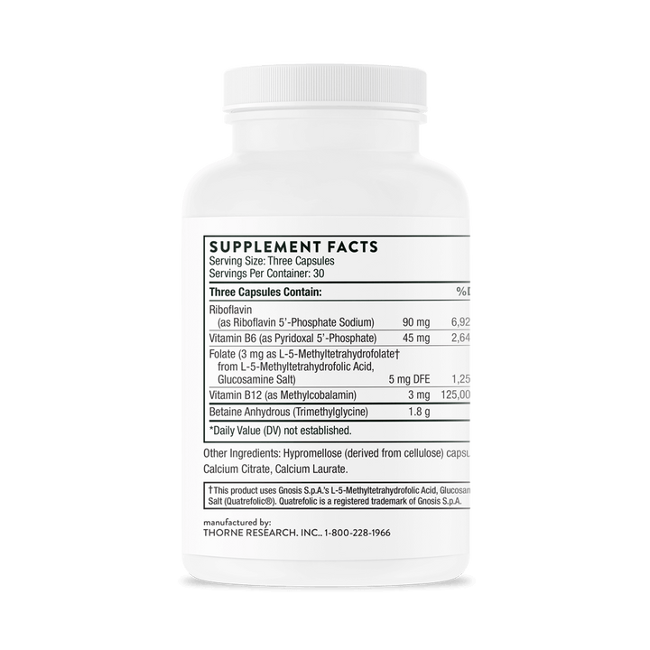 Thorne Methyl-Guard Plus Supplement Facts and Ingredients