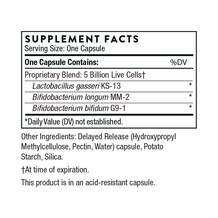 Thorne FloraMend Prime Probiotic Supplement Facts