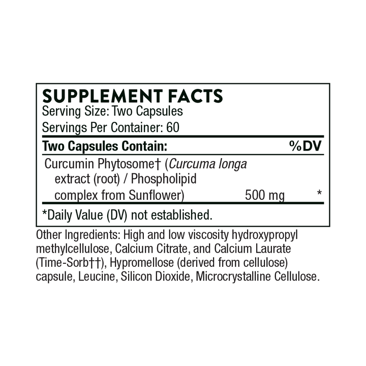 Thorne Curcumin Phytosome - Sustained Release (formerly Meriva) Supplement