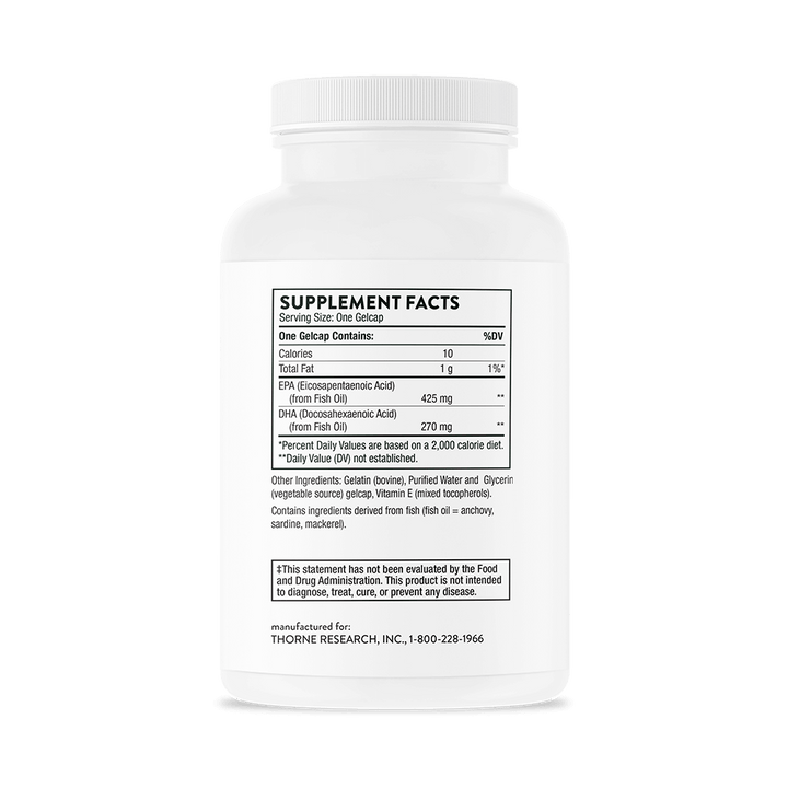 Thorne Super EPA Supplement Facts and Ingredients