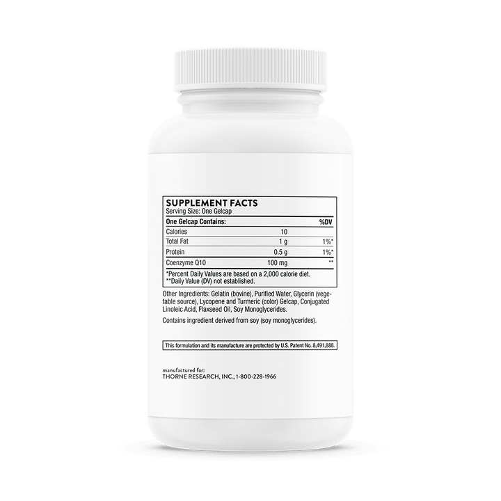 Thorne CoQ10 (formerly Q-Best 100) Supplement Facts ang Ingredients