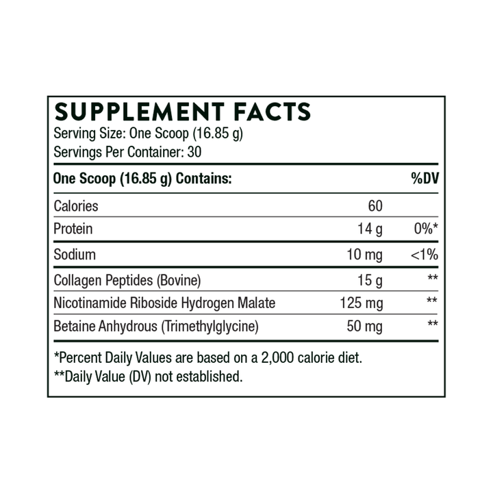Thorne Collagen Fit Supplement Facts
